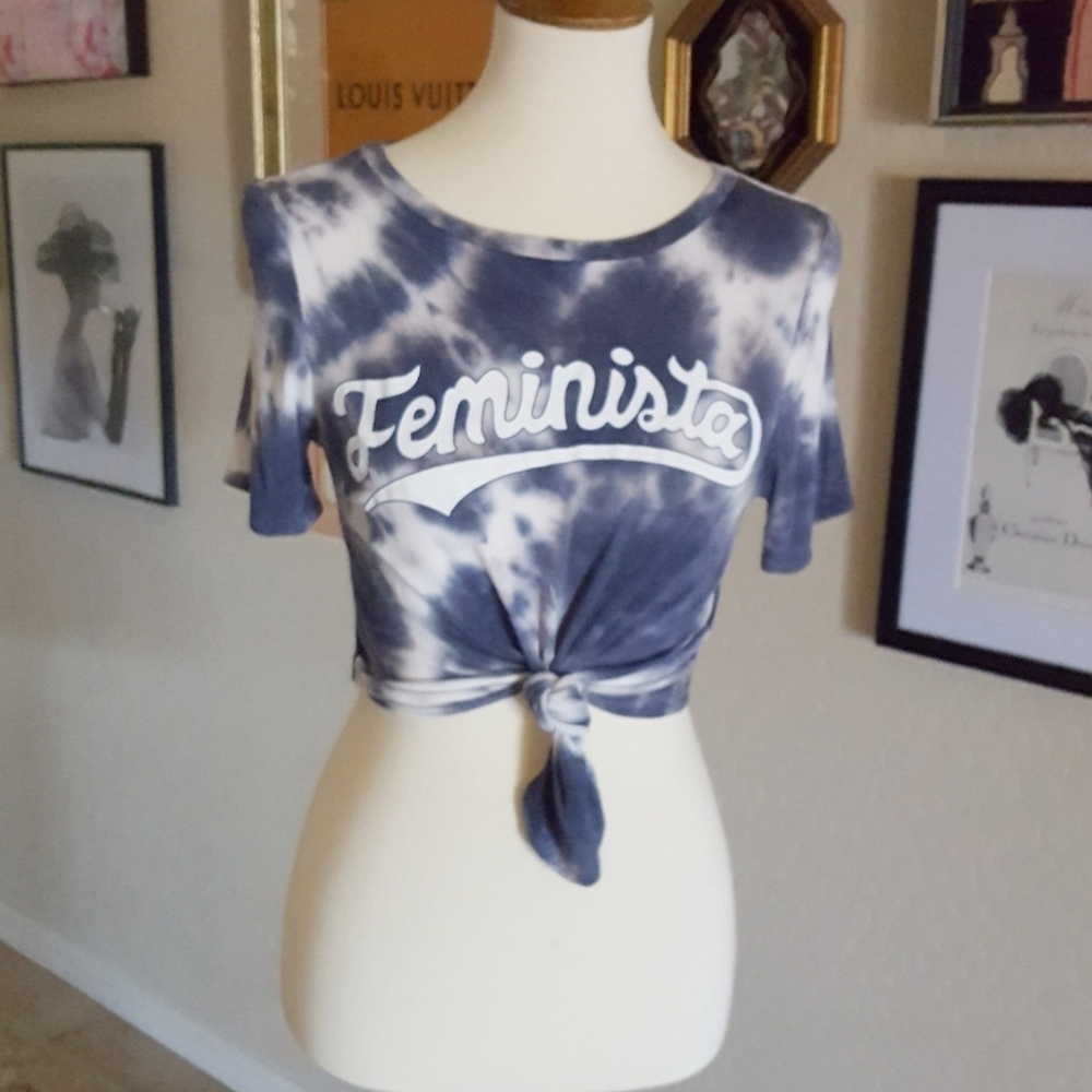 Studio‎ 1011 - Tie Dye Feminista Crop Tee